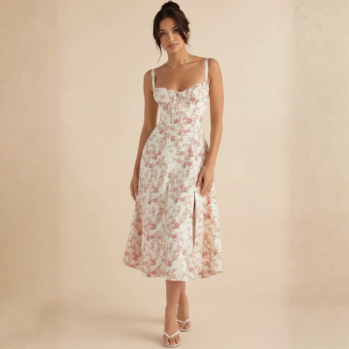 Bustier Sommerkleid für Damen mit Floral Design – Bequem und Stilvoll für Sommerliche Anlässe