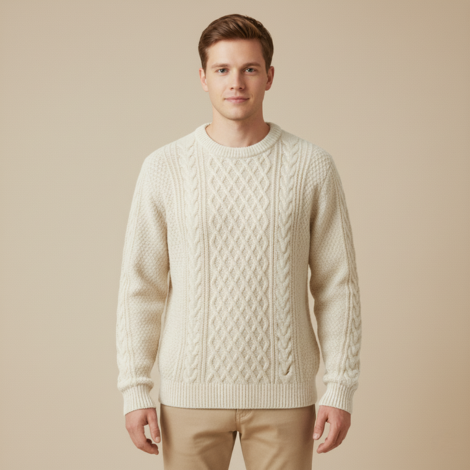 Pullover Herren mit Rundhalsausschnitt – Bequemer Langarm Pullover für Alltag und Freizeit