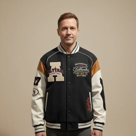 Bomberjacke Herren im Vintage Stil mit Lockerem Schnitt für Lässige Anlässe