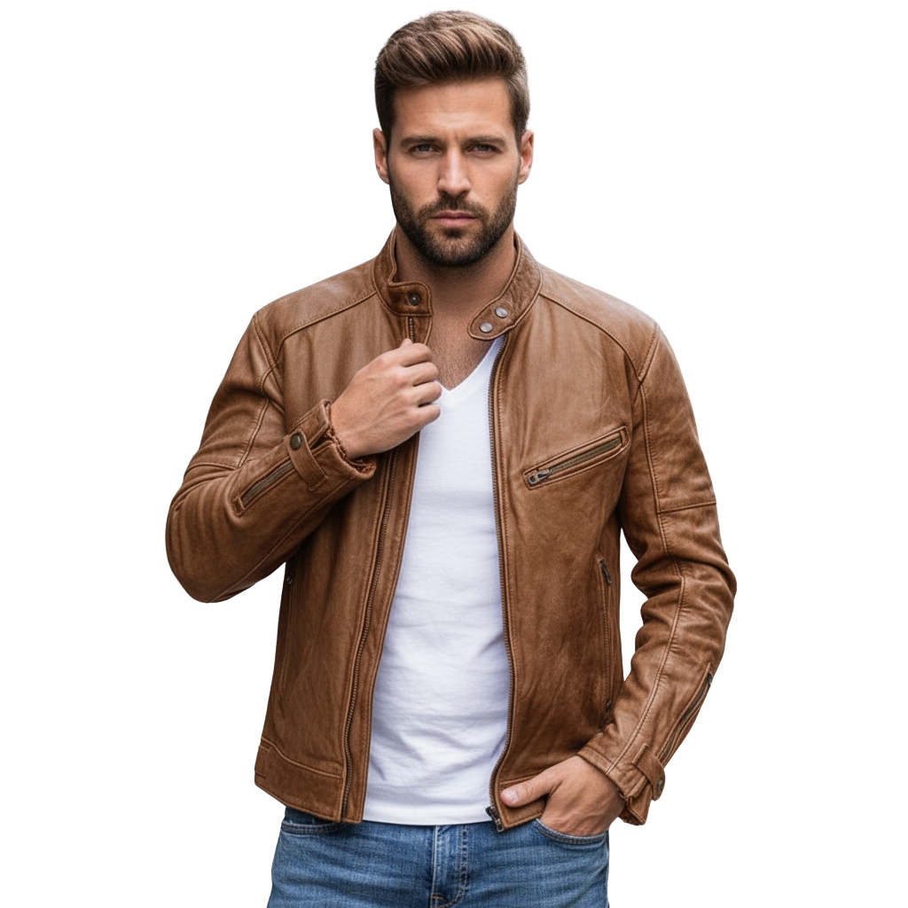 Lederjacke Herren – Wetterfest mit Zeitlosem Stil für Jede Gelegenheit