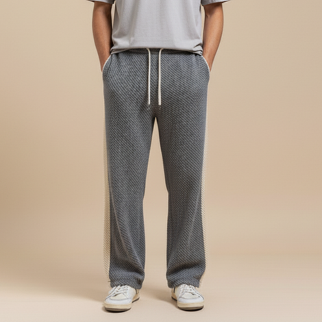 Lässige Relaxed-Fit Hose für Herren mit Streifen – Bequeme Streetwear für den Alltag