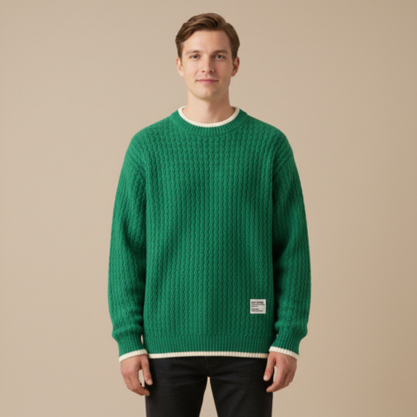 Strickpullover Herren mit Strukturiertem Design – Eleganter Stil für Kalte Tage