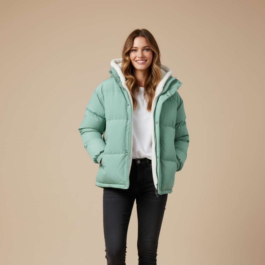 Wintermantel für Unisex mit Reißverschluss – Moderner und warmer Stil für kalte Tage