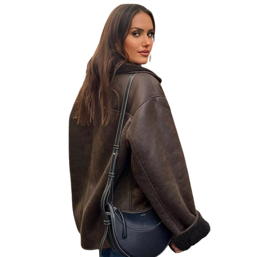 Jacke Damen mit Pelzkragen – Übergroße Winterjacke für Stil und Gemütlichkeit