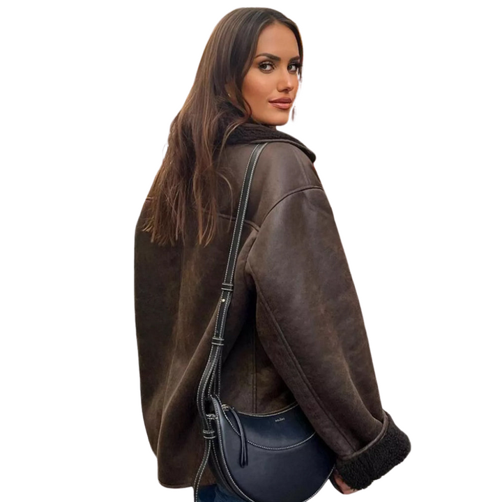 Jacke Damen mit Pelzkragen – Übergroße Winterjacke für Stil und Gemütlichkeit