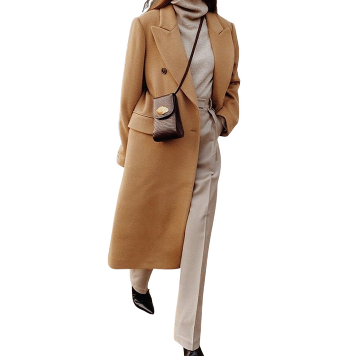 Winter Mantel Damen mit Figurbetonter Passform – Eleganter Wollmantel für Büro und Freizeit