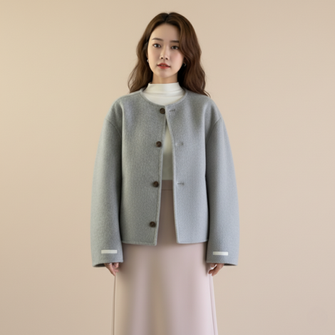 Mäntel Damen – Eleganter Woll-Mantel für Herbst und Winter mit langen Ärmeln