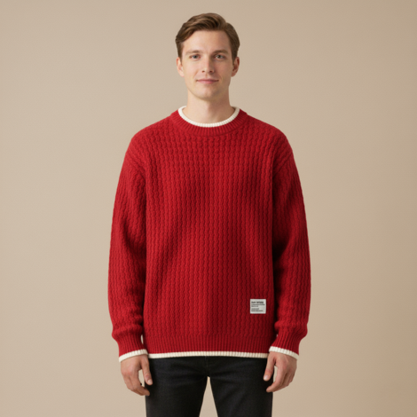 Strickpullover Herren mit Strukturiertem Design – Eleganter Stil für Kalte Tage