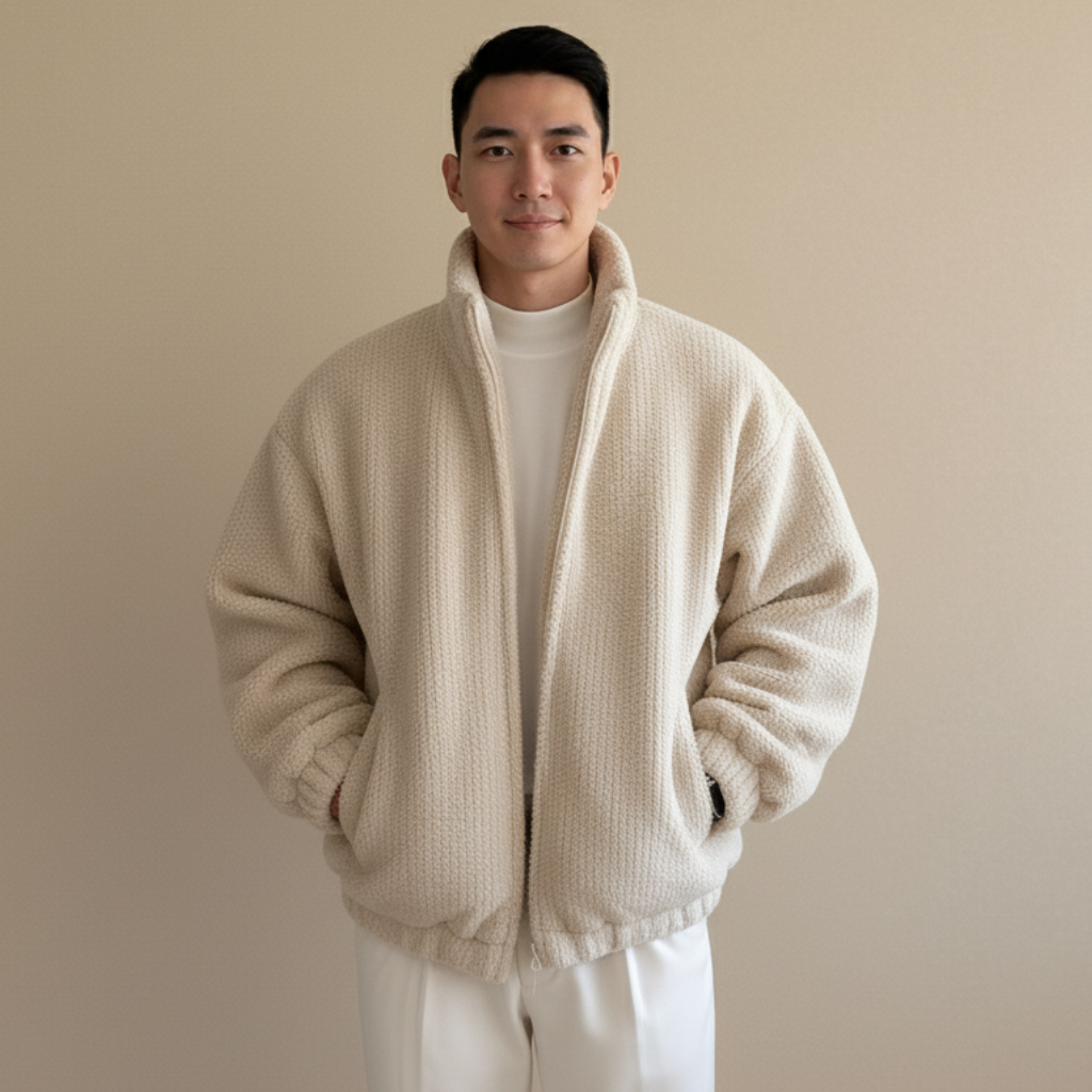 Herren Cordjacke mit Kragen – Bequeme und Warme Kurzjacke für den Herbst