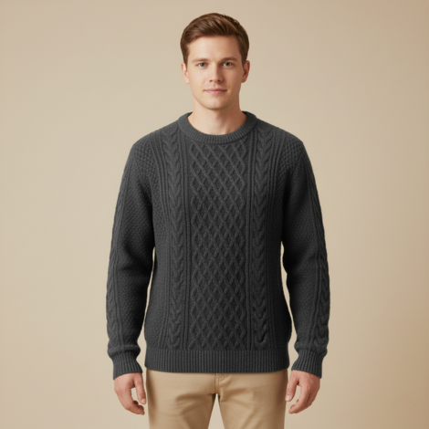 Pullover Herren mit Rundhalsausschnitt – Bequemer Langarm Pullover für Alltag und Freizeit