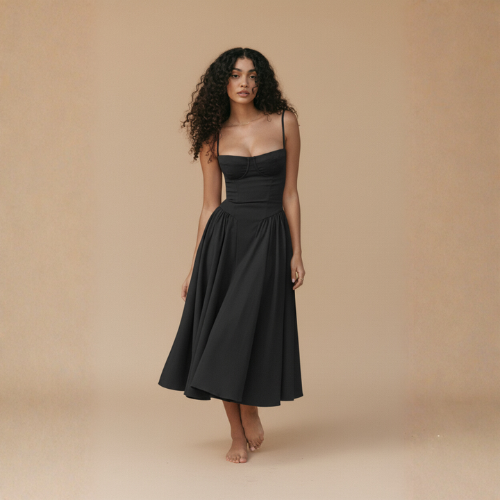 Abendkleid Schulterfrei für Damen – Elegantes Plissee-Kleid für Hochzeiten und festliche Anlässe