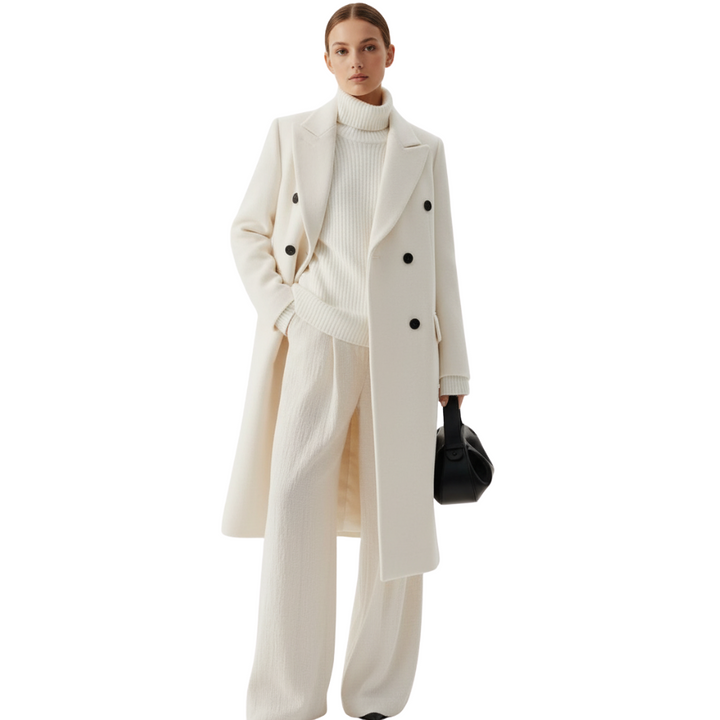 Winter Mantel Damen mit Figurbetonter Passform – Eleganter Wollmantel für Büro und Freizeit