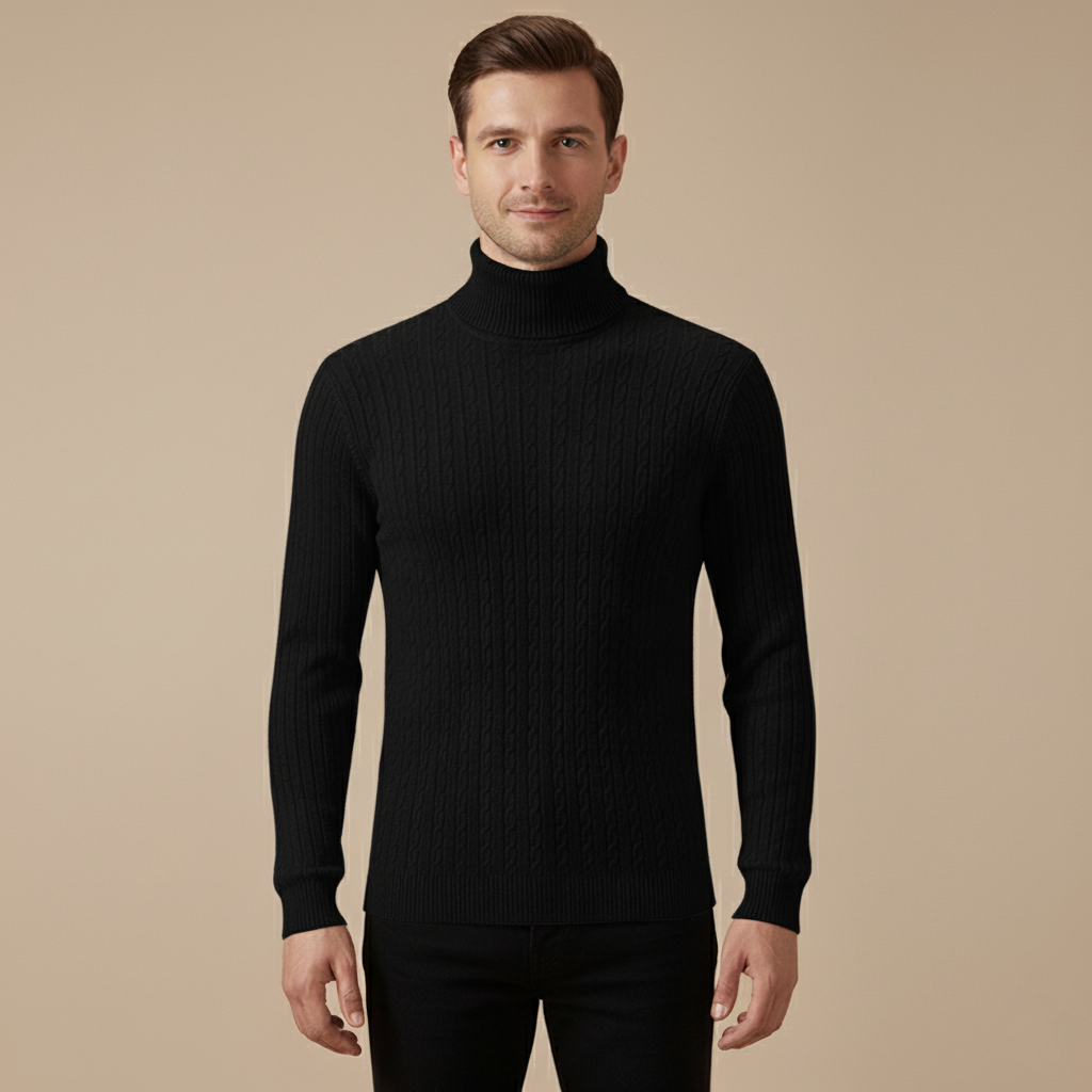 Herren Rollkragen Pullover – Warm haltender in verschiedenen Farben, Pflegeleicht
