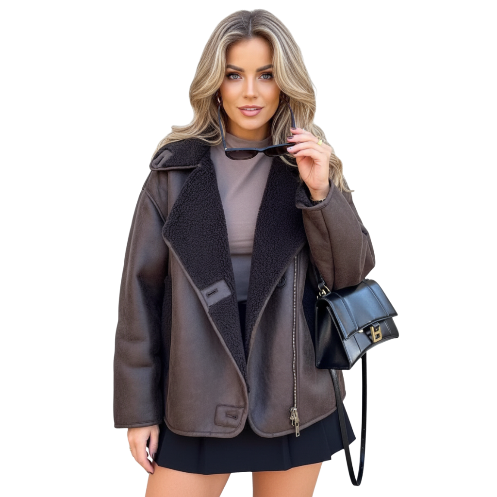 Jacke Damen mit Pelzkragen – Übergroße Winterjacke für Stil und Gemütlichkeit