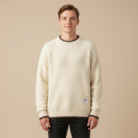 Strickpullover Herren mit Strukturiertem Design – Eleganter Stil für Kalte Tage