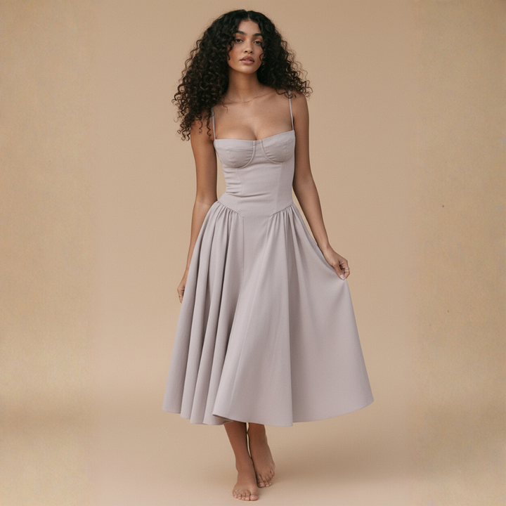 Abendkleid Schulterfrei für Damen – Elegantes Plissee-Kleid für Hochzeiten und festliche Anlässe