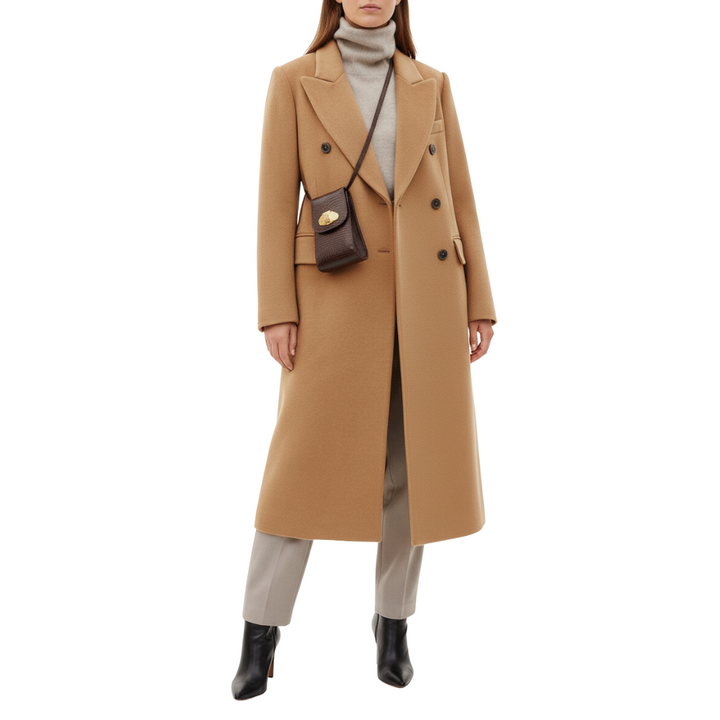 Winter Mantel Damen mit Figurbetonter Passform – Eleganter Wollmantel für Büro und Freizeit