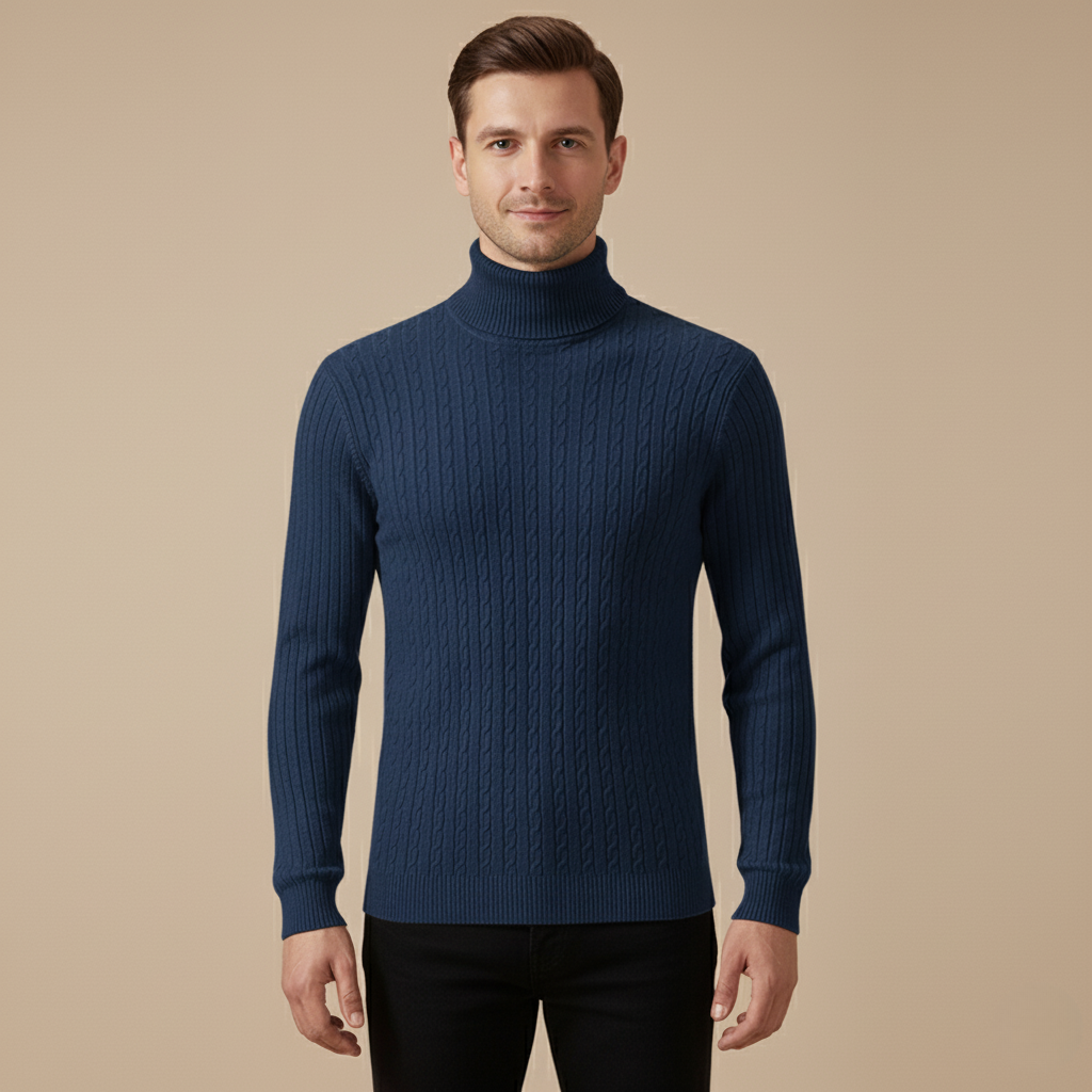 Herren Rollkragen Pullover – Warm haltender in verschiedenen Farben, Pflegeleicht