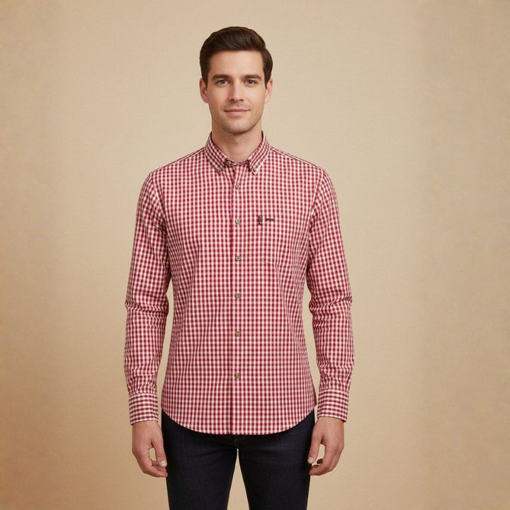 Herrenhemd Karomuster Stilvoll für Frühling - Bequeme Passform, Atmungsaktiv, Vielseitig