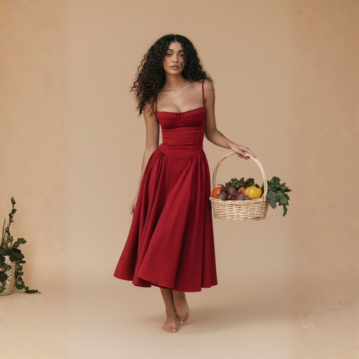 Abendkleid Schulterfrei für Damen – Elegantes Plissee-Kleid für Hochzeiten und festliche Anlässe