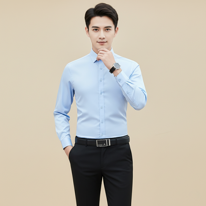 Klassisches Herren Hemd in Übergrößen – Slim Fit, Langarm, Weiß für Business und Alltag