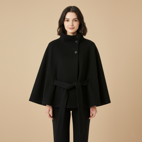 Mantel Damen mit Stehkragen und Batwing Ärmeln – Elegantes Herbstdesign für Vielseitige Anlässe