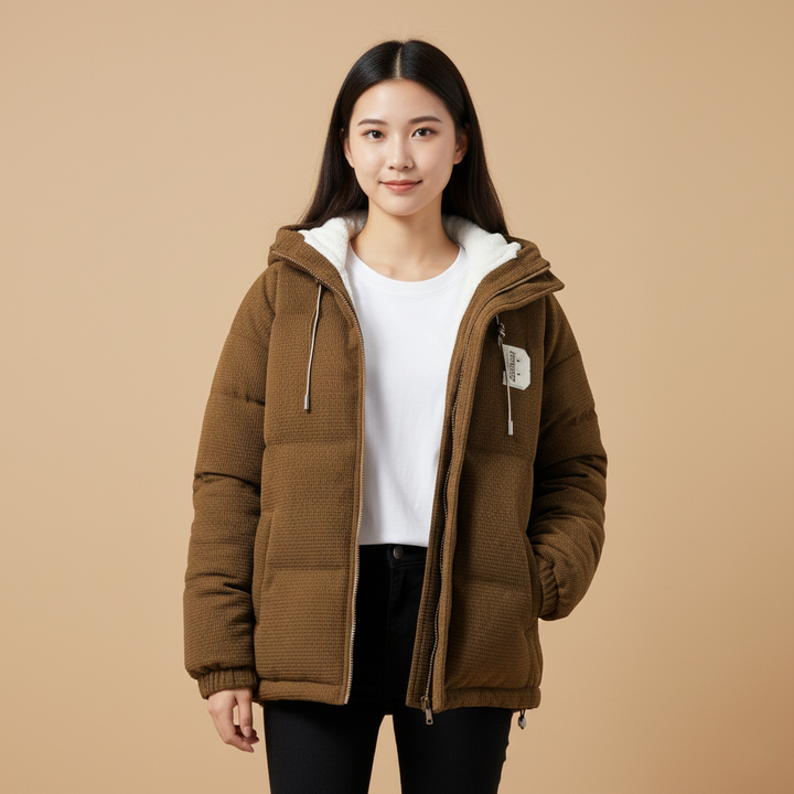 Jacke Fleecegefüttert mit Kapuze – Warme Freizeitjacke für Outdoor-Aktivitäten