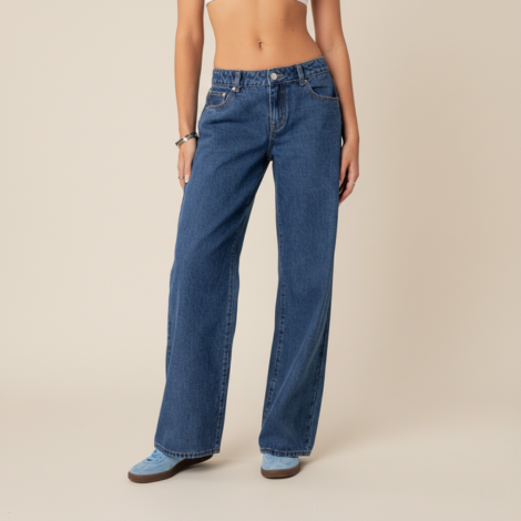 Flared Jeans Damen im Dunkel Vintage Stil mit Weitem Schnitt für Lässige und Elegante Looks