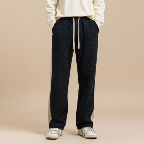 Lässige Relaxed-Fit Hose für Herren mit Streifen – Bequeme Streetwear für den Alltag