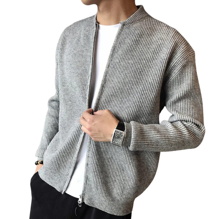 Dicke Herren Strickjacke mit V-Ausschnitt für Herbst und Winter, Pflegeleicht, Verschiedene Farben