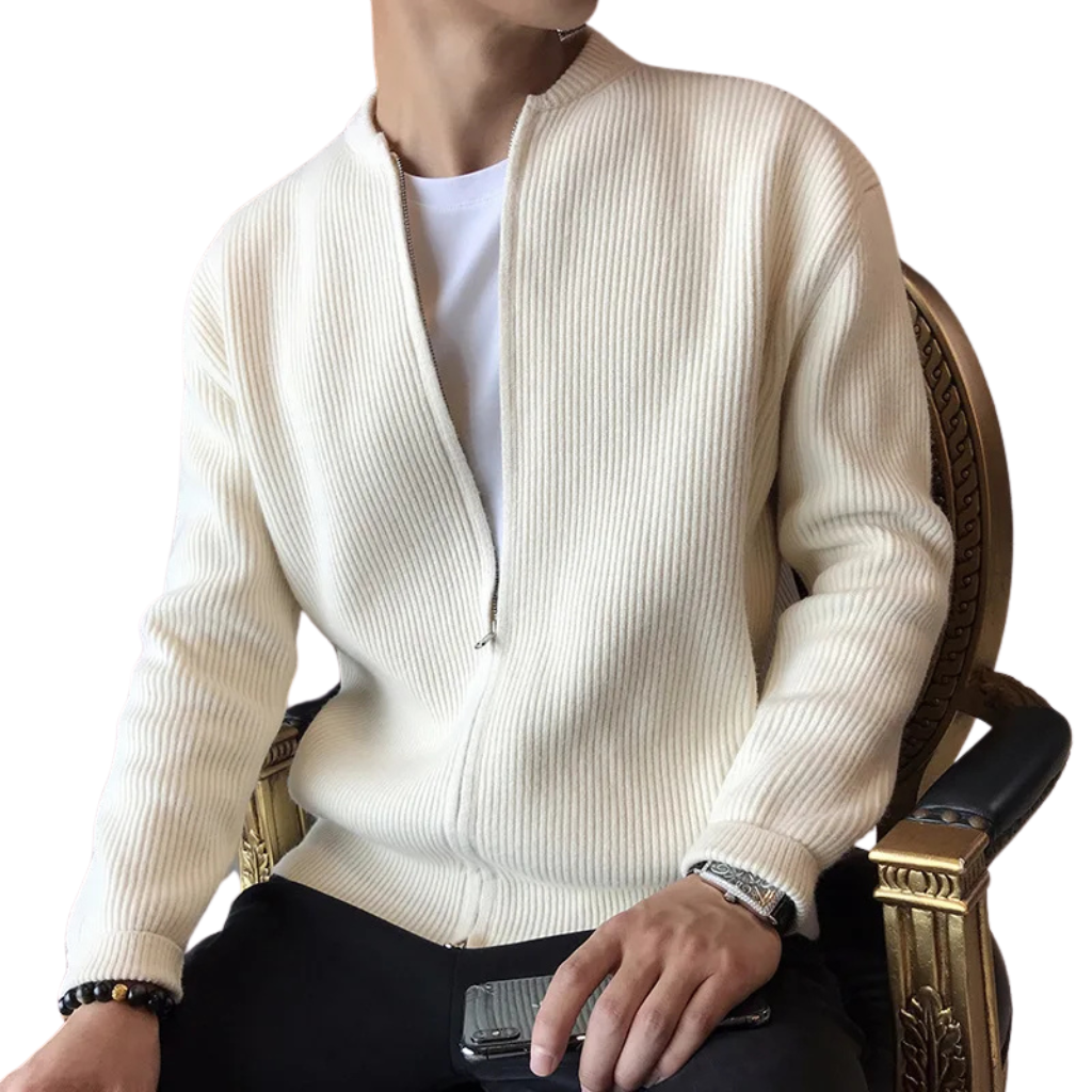 Dicke Herren Strickjacke mit V-Ausschnitt für Herbst und Winter, Pflegeleicht, Verschiedene Farben