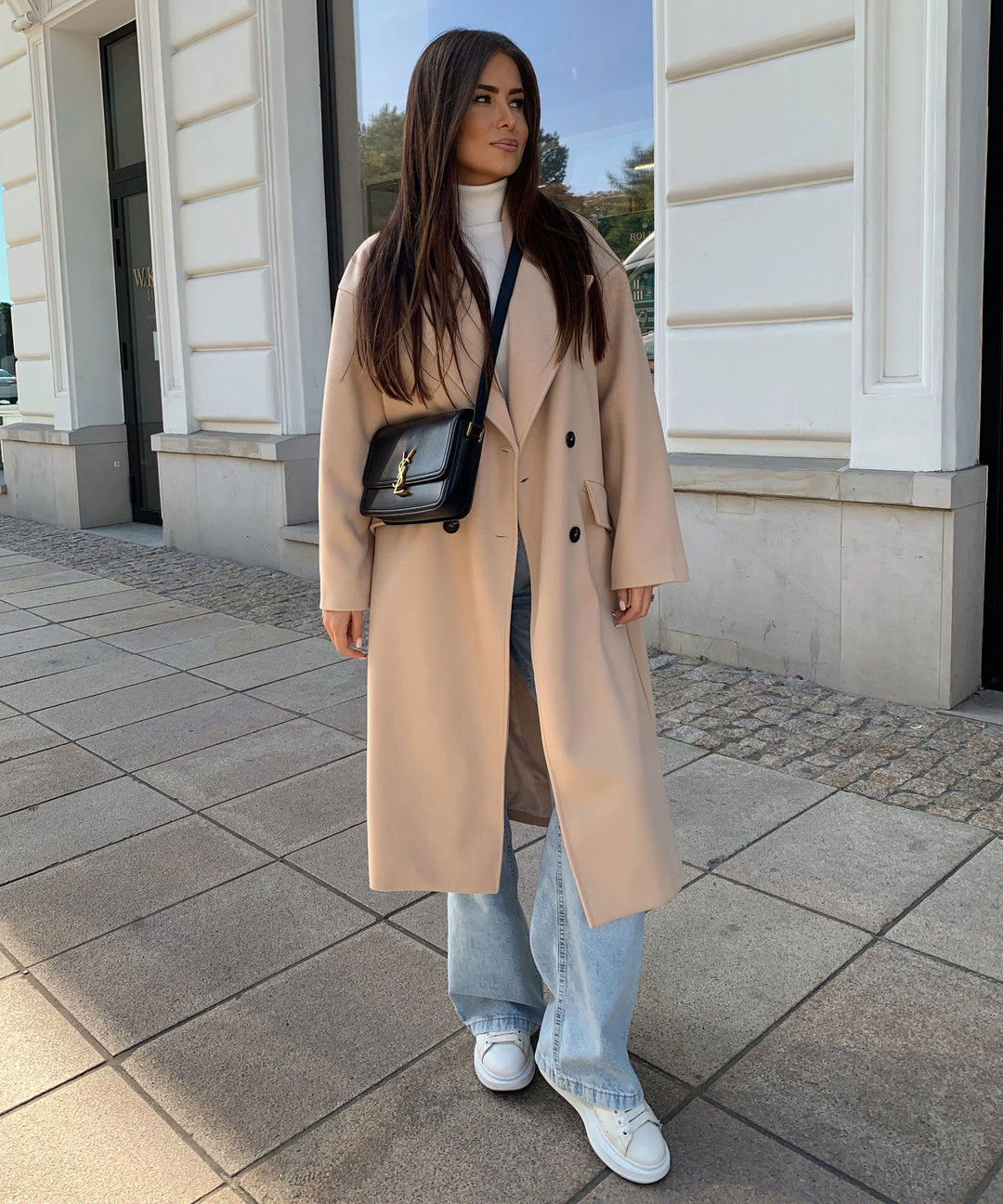 Eleganter Mantel für Damen mit Seitentaschen – Vielseitig für Übergangszeit und Alltag