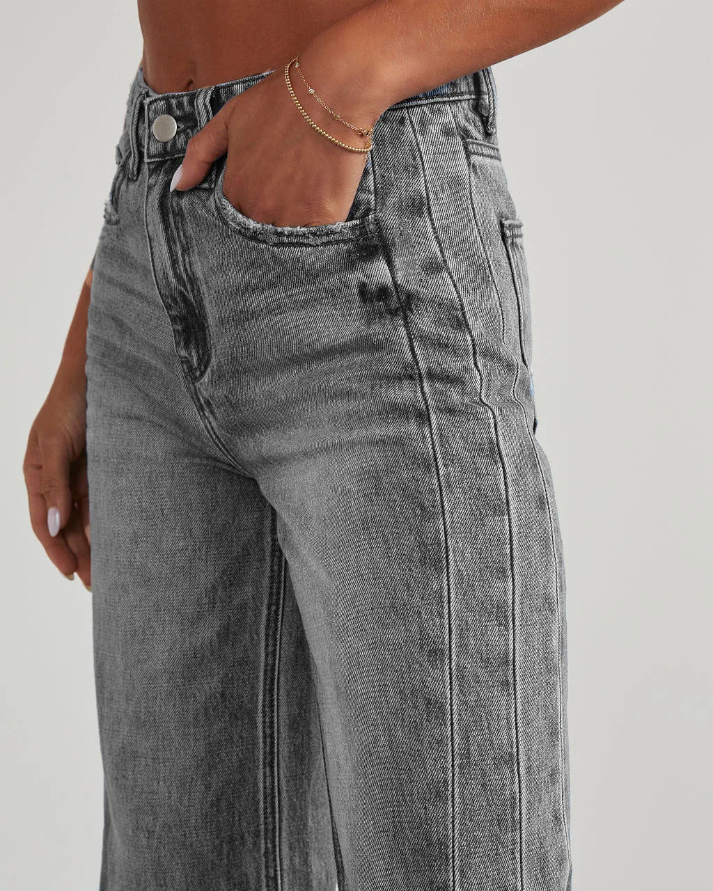 Flared Jeans Damen mit Hohem Bund und Raw-Hem für Urbanen Style 3
