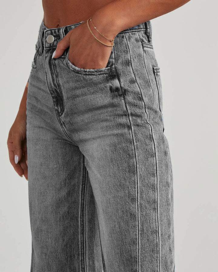 Flared Jeans Damen mit Hohem Bund und Raw-Hem für Urbanen Style 3