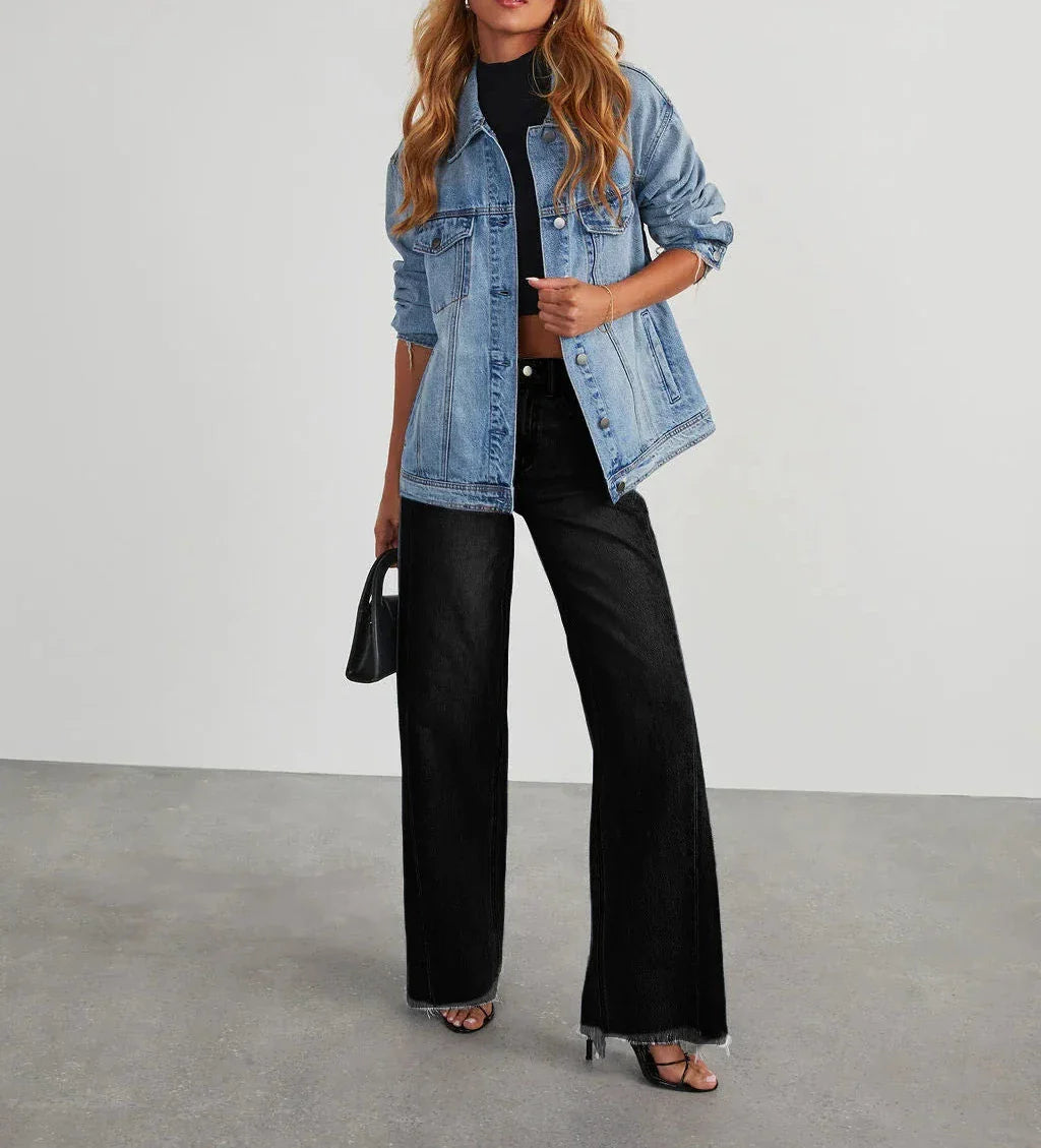 Flared Jeans Damen mit Hohem Bund und Raw-Hem für Urbanen Style 5