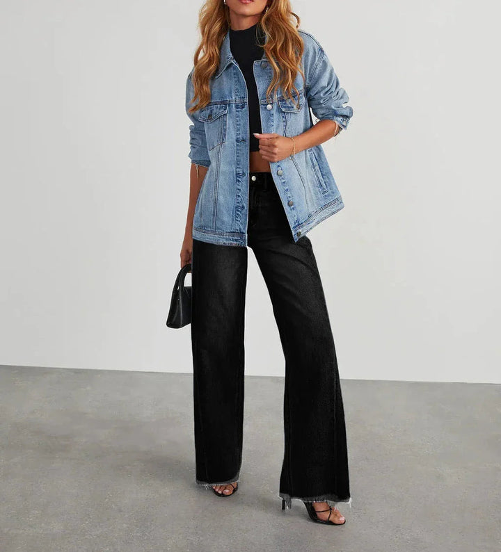 Flared Jeans Damen mit Hohem Bund und Raw-Hem für Urbanen Style 5