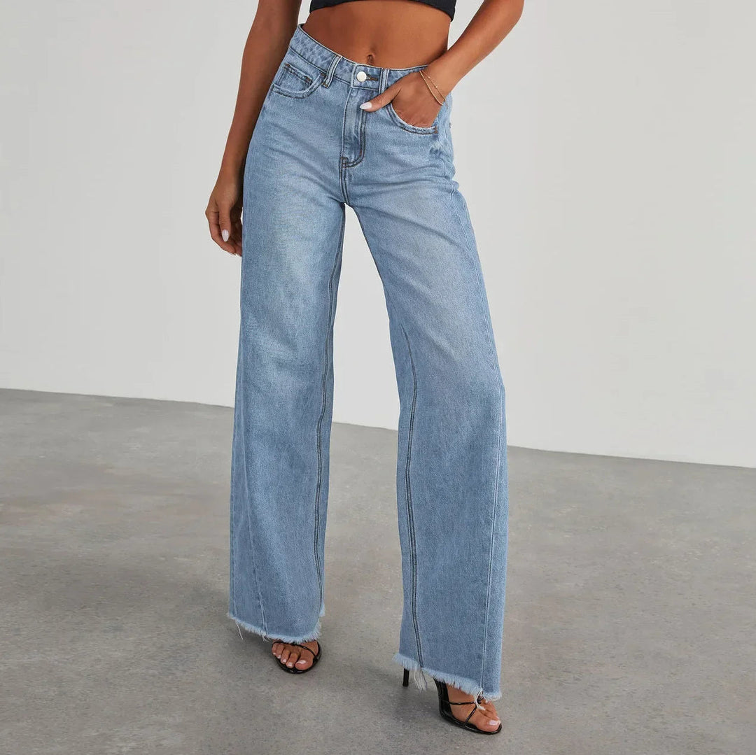 Flared Jeans Damen mit Hohem Bund und Raw-Hem für Urbanen Style 9