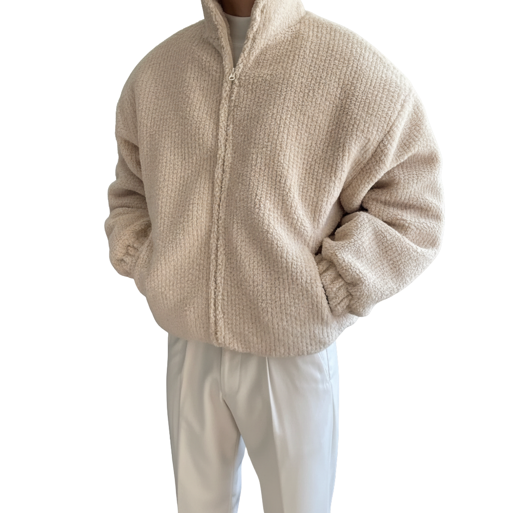 Herren Cordjacke mit Kragen – Bequeme und Warme Kurzjacke für den Herbst