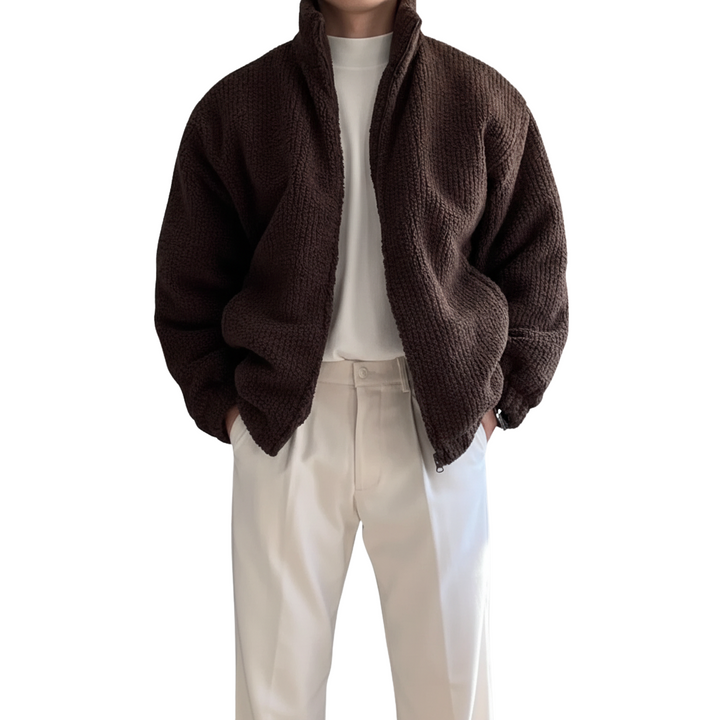 Herren Cordjacke mit Kragen – Bequeme und Warme Kurzjacke für den Herbst