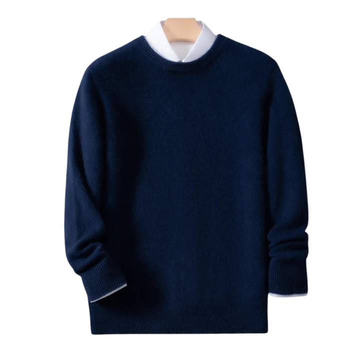 Herren Pullover im Smart Casual Stil mit O-Neck und langen Ärmeln für Herbst und Winter