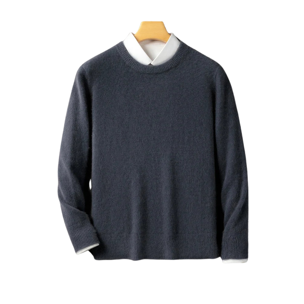 Herren Pullover im Smart Casual Stil mit O-Neck und langen Ärmeln für Herbst und Winter