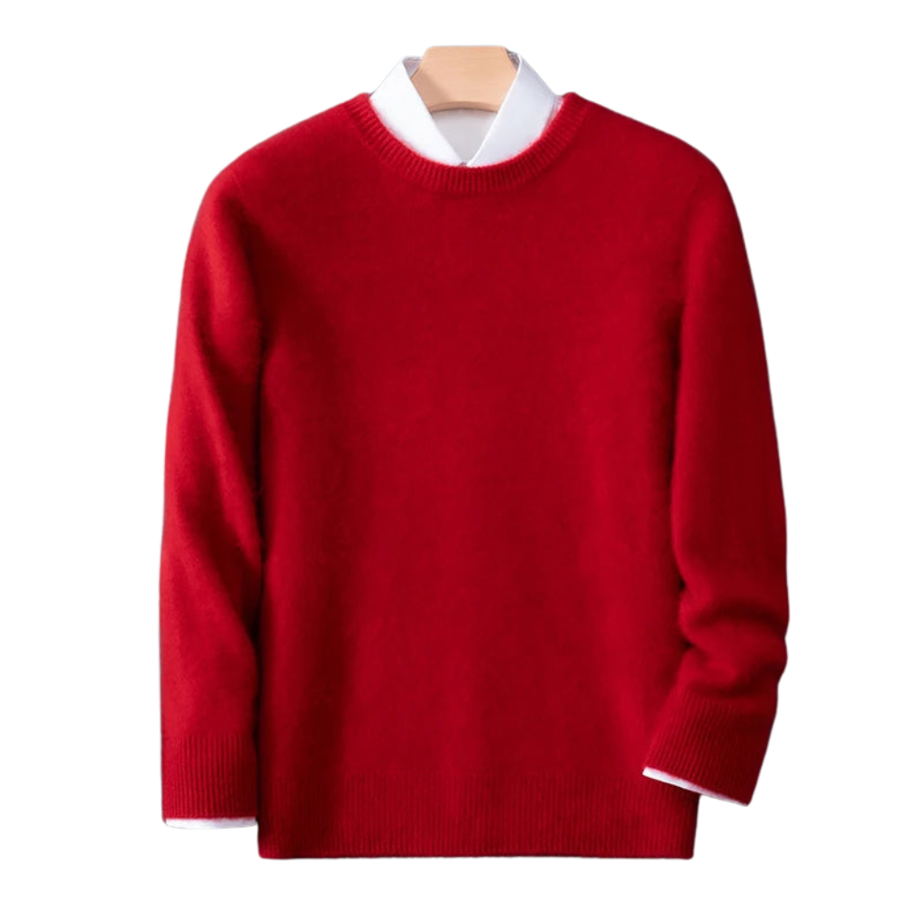 Herren Pullover im Smart Casual Stil mit O-Neck und langen Ärmeln für Herbst und Winter