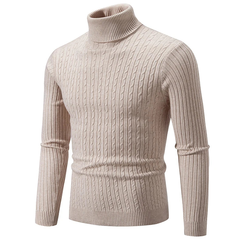 Herren Rollkragen Pullover – Warm haltender in verschiedenen Farben, Pflegeleicht