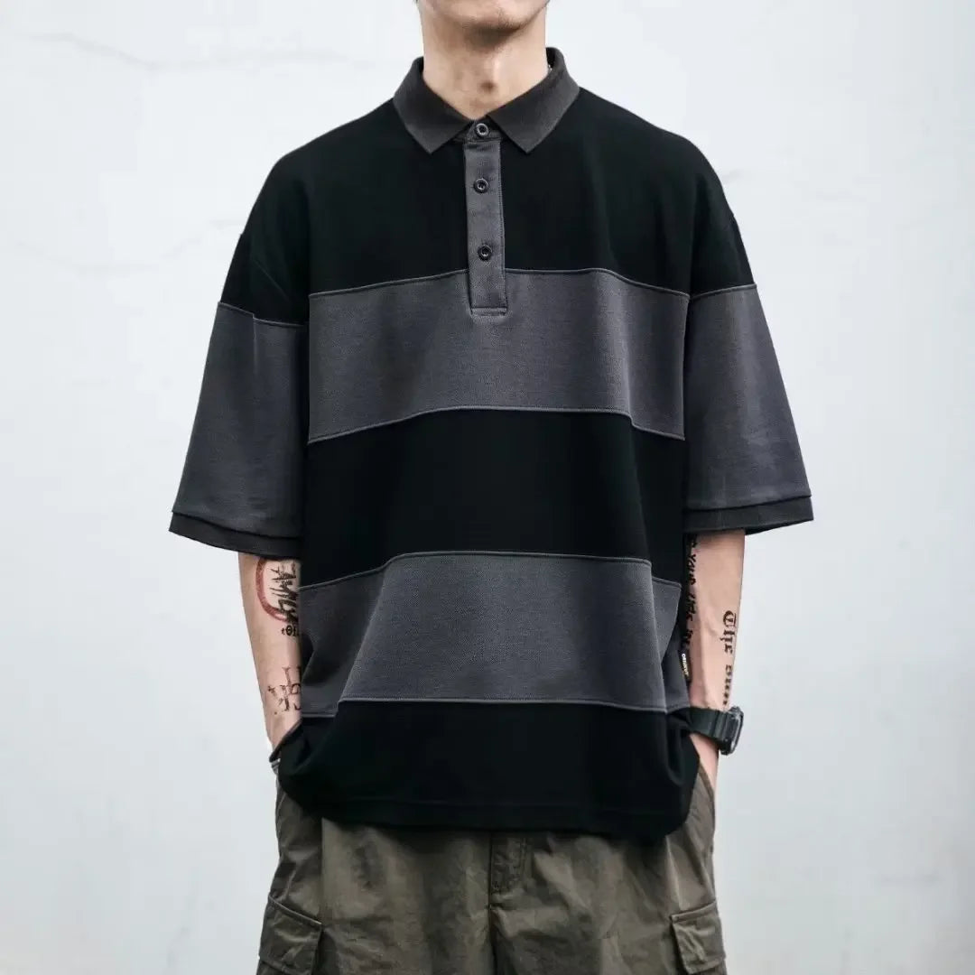 Herren Polo Shirt Kurzarm mit Kontrastkragen und Taschen - Poloshirt für den Sommer 1