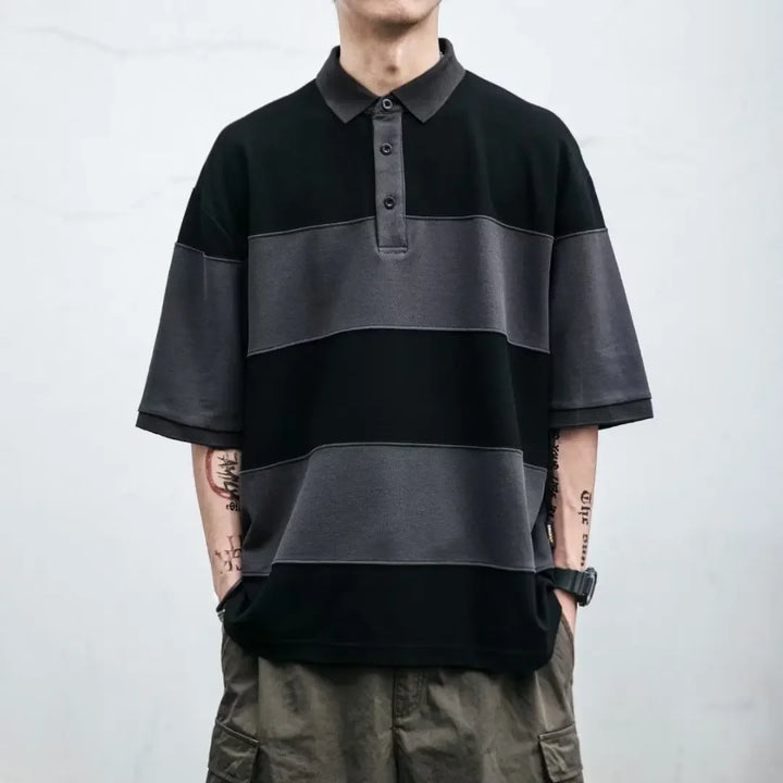 Herren Polo Shirt Kurzarm mit Kontrastkragen und Taschen - Poloshirt für den Sommer 1