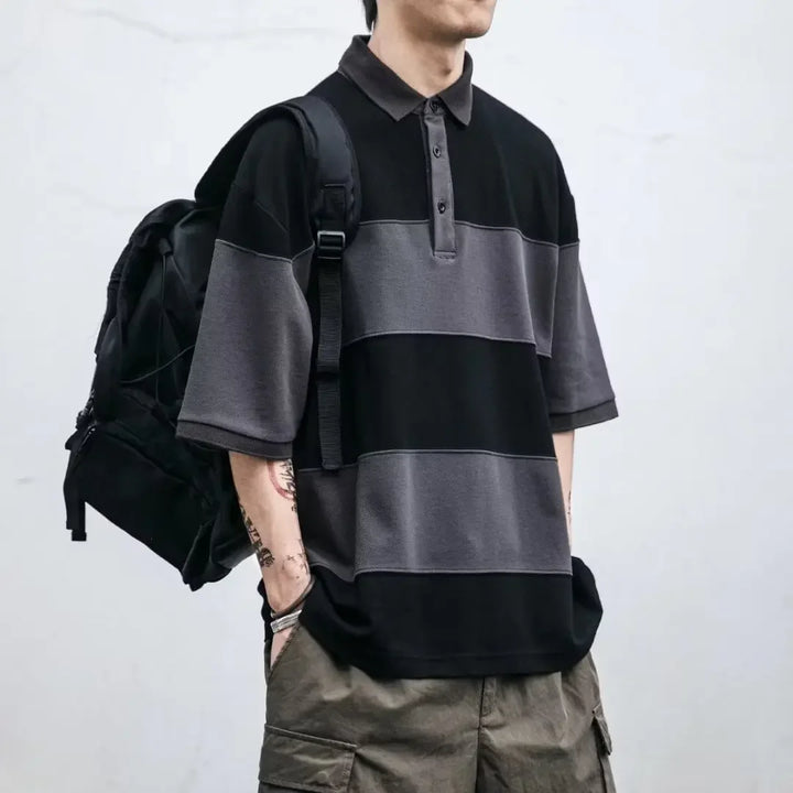 Herren Polo Shirt Kurzarm mit Kontrastkragen und Taschen - Poloshirt für den Sommer 2