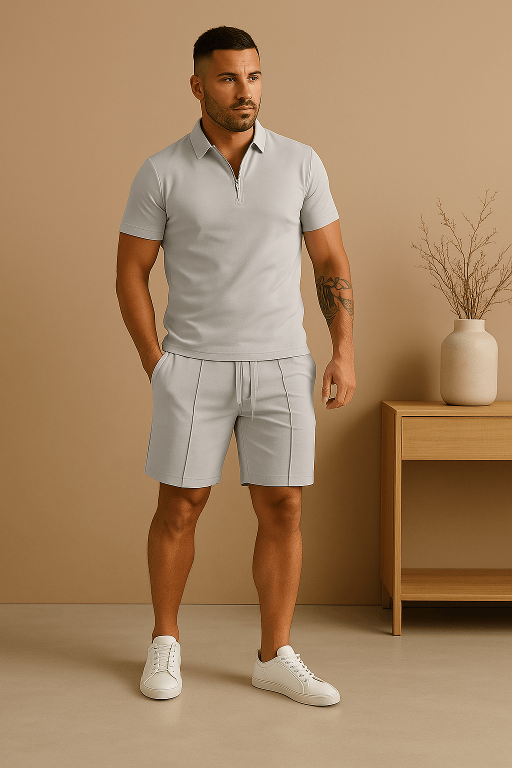 Herren Set mit Polo & Shorts