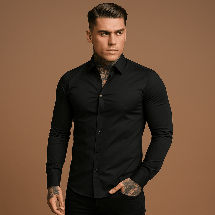 Herren Slim-Fit Hemd – Figurbetonendes Design für Business & Freizeit
