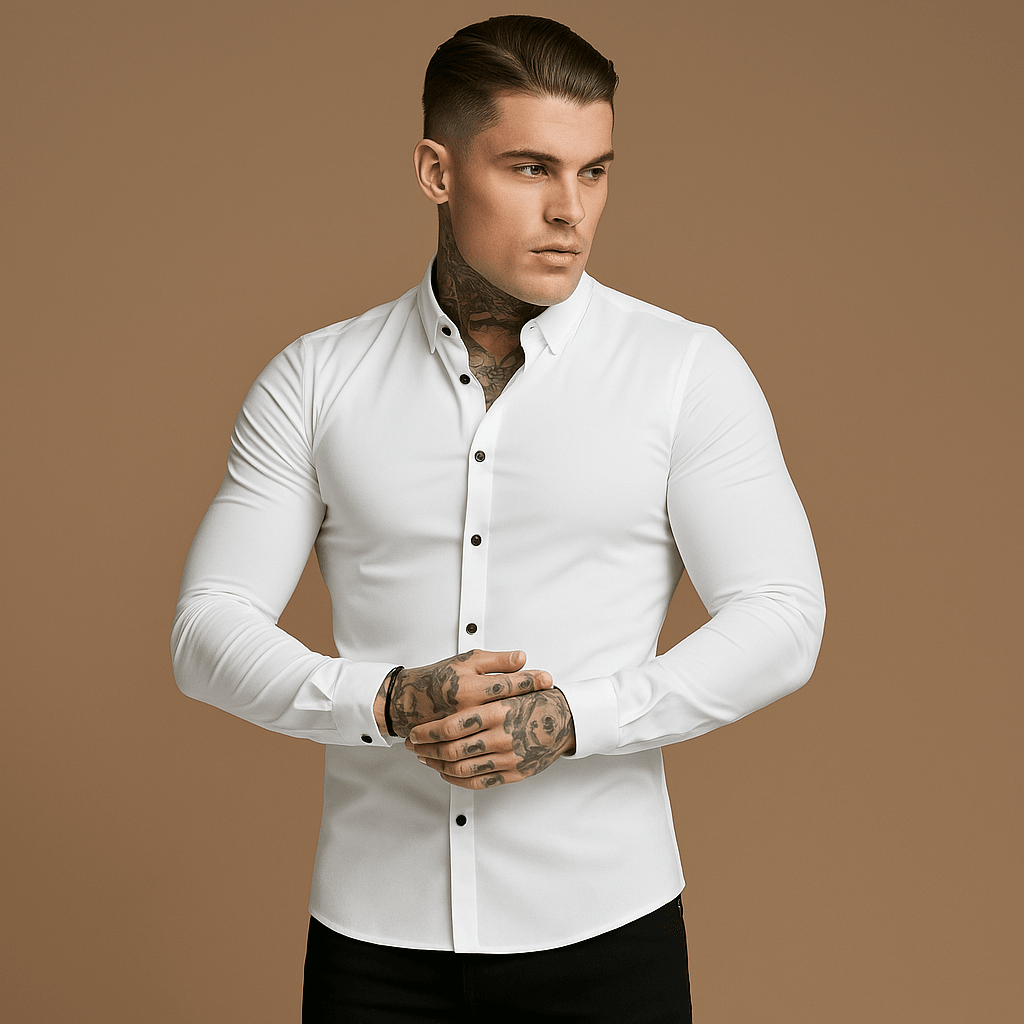 Herren Slim-Fit Hemd – Figurbetonendes Design für Business & Freizeit