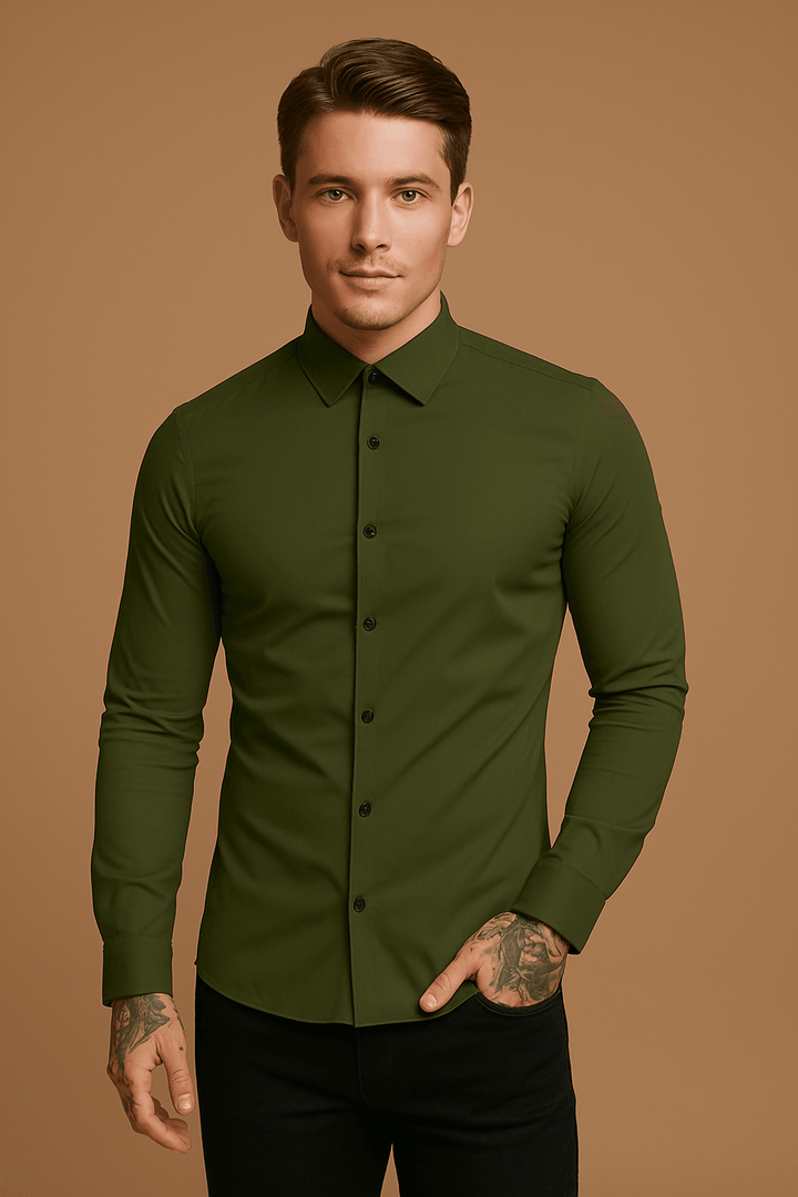 Herren Slim-Fit Hemd – Figurbetonendes Design für Business & Freizeit